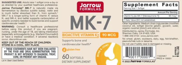 MK-7 90 mcg (60 Soft Gels) - Image 2