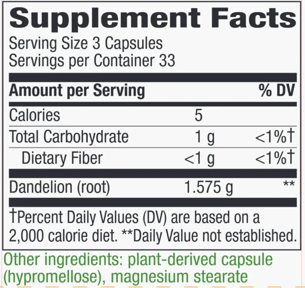Dandelion Root 525 mg - Image 2