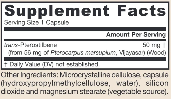 Trans-Pterostilbene (60 caps) - Image 2
