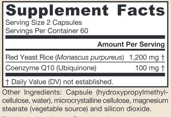 Red Yeast Rice + Co-Q10 120 caps - Image 3