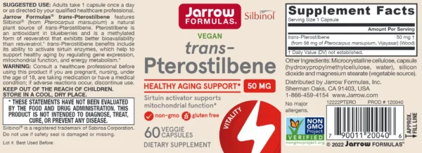 Trans-Pterostilbene (60 caps) - Image 3