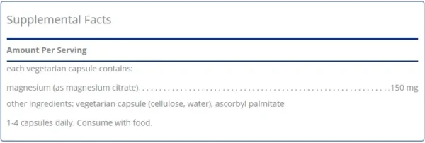 Magnesium Citrate 180 Caps - Image 2