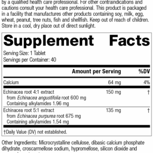 M1240-Echinacea-Premium-R10-Supplement-Facts-Label