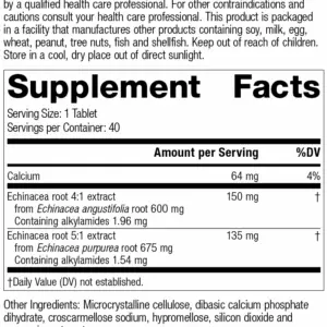 M1240-Echinacea-Premium-R10-Supplement-Facts-Label