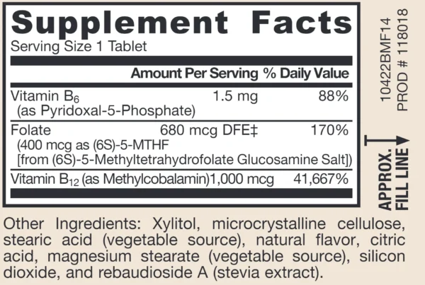 Methyl B-12 & Methyl Folate 100 lozenges - Image 2